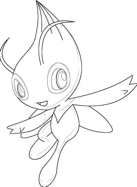celebi coloring pages pokemon getdrawings sketch coloring page