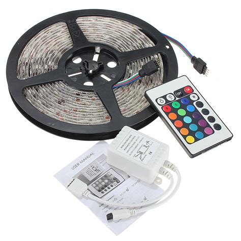 rgb waterproof  led strip light  dc  key ir controller alexnldcom