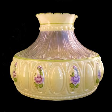 Aladdin Lamp Purple Violets Glass Shade Part M759 Imperial Lighting Co