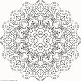 Coloring Pages Mandala Thick Lines Template sketch template