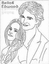 Coloring Edward Cullen Pages Bella Swan sketch template