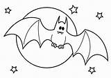 Bat Halloween Coloring Large sketch template