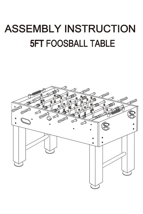 tr sports ft foosball table assembly instruction manual   manualslib