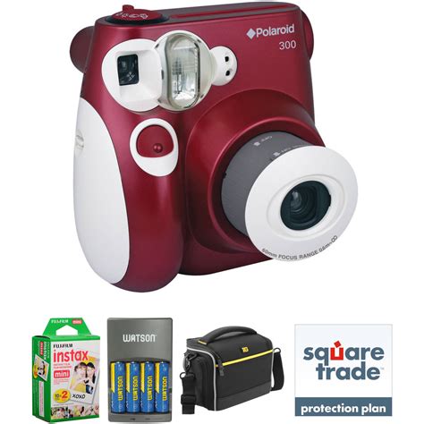 polaroid pic  instant film camera basic kit red bh photo