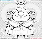 Plump Viking Female Outlined Coloring Clipart Vector Cartoon Thoman Cory sketch template