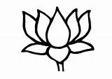 Flower Lotus Coloring Pages Kids Draw Drawing Simple Easy Line Tattoo Clipart Petal Water Sketch Symbol Cute sketch template