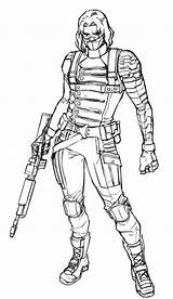 Bucky Barnes Avenger Gogo Caylee sketch template