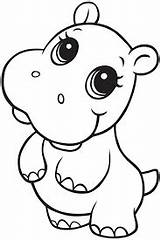 Pages Coloring Hippo Drawing Line Cute Simple Drawings Baby Ca Para Clipart Hipopotamo Clip Google Adult Kidsworksheetfun sketch template