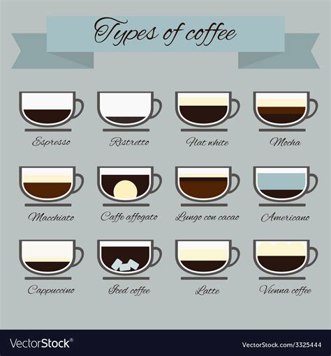 perfect   types  coffee royalty  vector