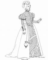 Renaissance Pages Edad Moderna Ropa Kleidung Renaiss Malvorlagen Fun Mandala Eu Coloringpagesfun Adult sketch template