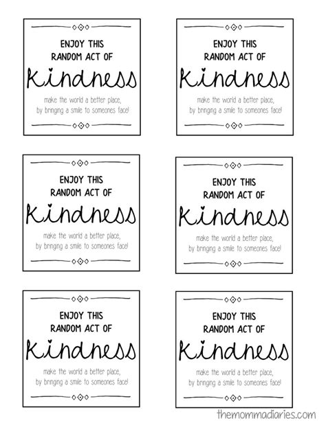 printable kindness cards printable word searches