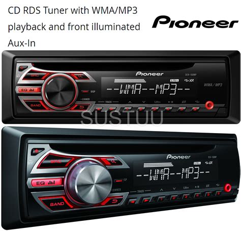 pioneer deh mp car headunit stereo radio player cd mp wma aux