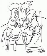 Mary Joseph Coloring Pages Christmas Elizabeth Nativity Color Kids Donkey Visit Printable Cousin Visits Getdrawings Journey Getcolorings Popular Her Cartoon sketch template