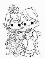 Precious Moments Coloring Pages Girl Baby Wedding Nativity Boy Adult Halloween Adults Christian Printable Color Print Book Christmas Family Little sketch template