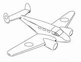 Coloring Airplane Pages Printable Kids sketch template
