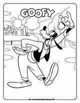 Mickey Mouse Coloring Sheets Disney Clubhouse Pages Goofy sketch template