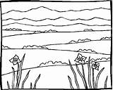 Coloring Pages Landscapes Previous sketch template
