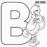 Coloring Letter Street Sesame Pages Abc Bird Big Alphabet Kids Print sketch template