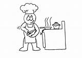 Coloring Cooking Pages Large Printable sketch template