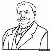 Taft William Coloring Thecolor sketch template