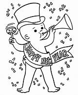 Nouvel Ausmalbild Neujahr Silvester Rattle Bestcoloringpagesforkids Imprimé sketch template