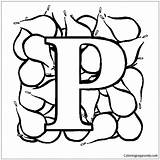 Letter Pages Coloring Pear Color Alphabet Adults sketch template