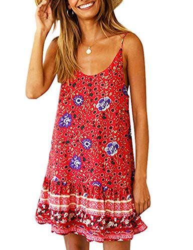 Women S Summer Beach Dress ，cover Up Spaghetti Strap Cami Dresses With