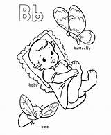 Coloring Letter Abc Pages Activity Alphabet Sheet Baby Color Sheets Butterfly Pre Print Letters Printable Bb Kids Activities Objects Classic sketch template