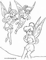 Coloring Pages Bell Tinker Tinkerbell Fairy Rosetta Fawn Friends Printable Colouring Her Color Animal Garden Fairies Beautiful Disney Clipart Treasure sketch template