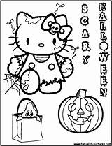 Halloween Coloring Kitty Hello Pages Printable Hellokitty Colouring Color Barbie Kids Sheets Print Part Fun Book Cute Getcolorings Christmas Adult sketch template