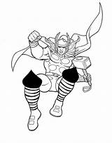 Avengers Coloring Thor Pages Kids sketch template