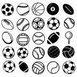 Sports Balls Drawing Coloring Ball Vector Illustration Getdrawings Template Symbols Icons Comic Set Unknown sketch template