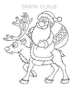 santa claus coloring pages playing learning
