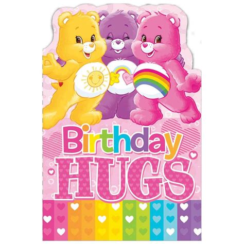 birthday hugs care bears birthday card  character brands
