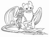 Hiccup Toothless Coloring Printable sketch template