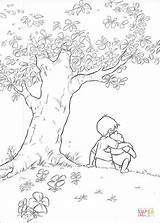 Coloring Pooh Winnie Pages Robin Disney Printable Book Kids Traceable Sheets Info Friends Books Adult Bonanza Characters Colors Illustration Tree sketch template