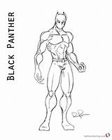 Panther Coloring Pages Superhero Printable Print Kids Bettercoloring Color sketch template