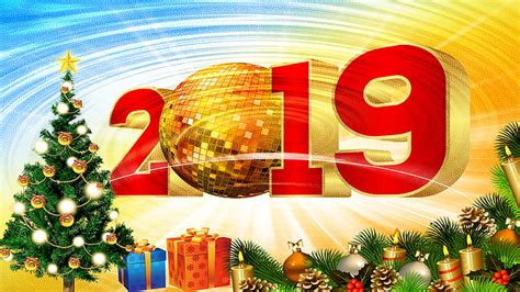 2019 año nuevo árbol de navidad gráficos bola de discoteca fiesta