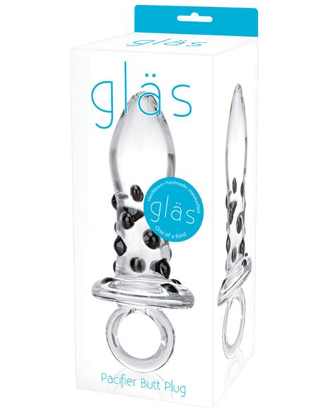 glas pacifier glass butt plug clear anal toy ebay