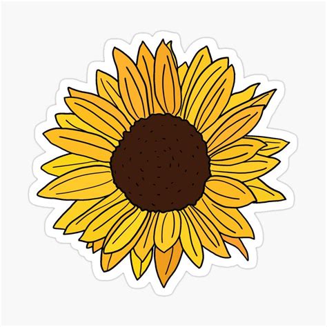 sunflower sunflower sticker sticker art preppy stickers