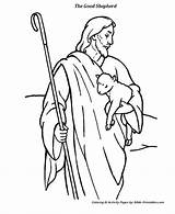 Jesus Shepherd Colouring Hirte Parable Lamb Parables Zeichnen Shepard Hirten Ostern Gleichnis Malbücher Malvorlagen Fronleichnam Verse Schafe sketch template