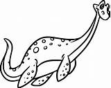 Plesiosaurus sketch template