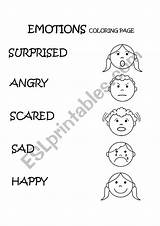 Coloring Emotions Feelings Worksheets Worksheet Grade 1st Vocabulary Preview 99worksheets sketch template