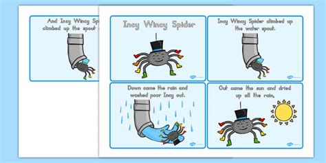 wincy spider story sequencing    twinkl