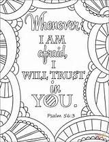 Coloring Trust Afraid Am Will Pages Whenever Bible Verse Printable Sheets Colouring Psalms Jesus God Color Kids Adult Supercoloring School sketch template