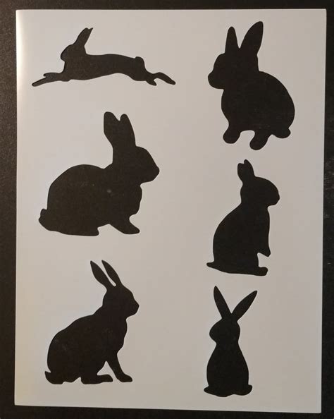 bunny rabbits stencil  custom stencils