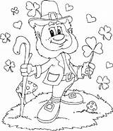 Leprechaun Coloring Shamrocks Learningprintable Educativeprintable Kidsplaycolor Valentines Patricks sketch template