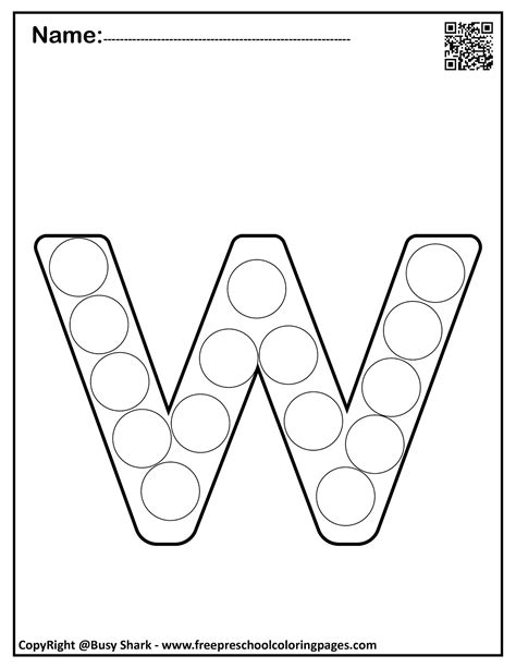 letter    dot markers coloring pages