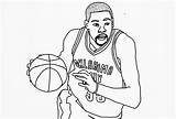 Coloring Pages Kevin Durant Basketball Lebron James Player Kyrie Shoes Drawing Dunk Irving Jordan Westbrook Russell Air Book Celebrity Color sketch template