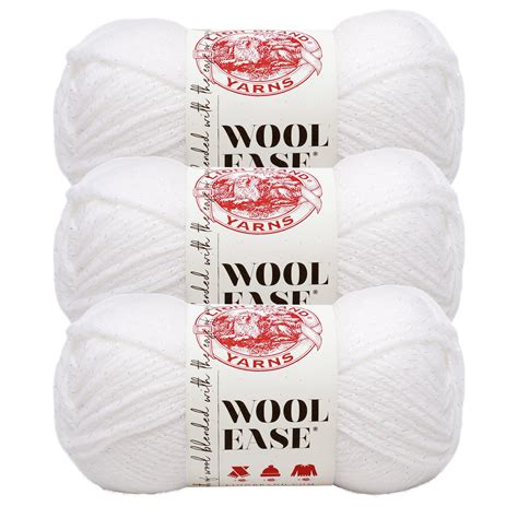 lion brand yarn wool ease white multi wool blend medium acrylic wool